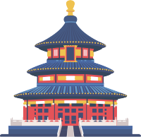 天坛创意插画