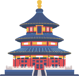 天坛创意插画