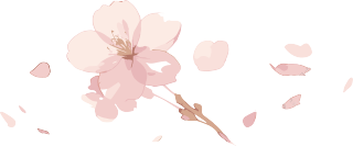 樱花花瓣简约插图