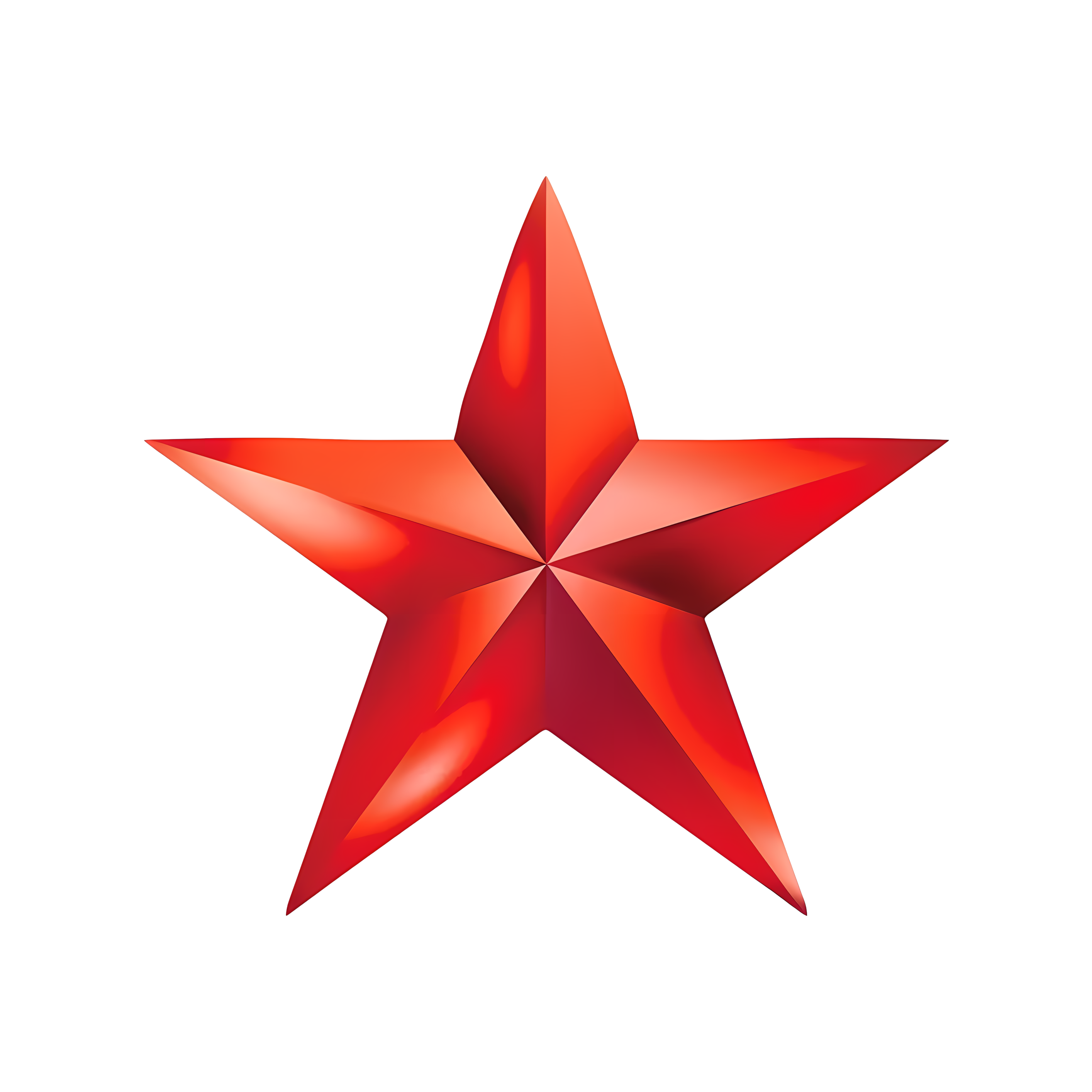 红色五角星矢量插图