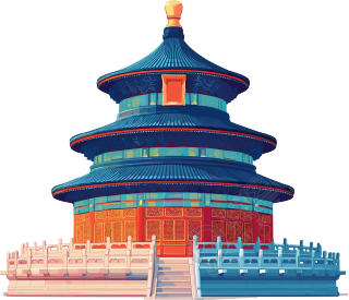 天坛商用图案插画