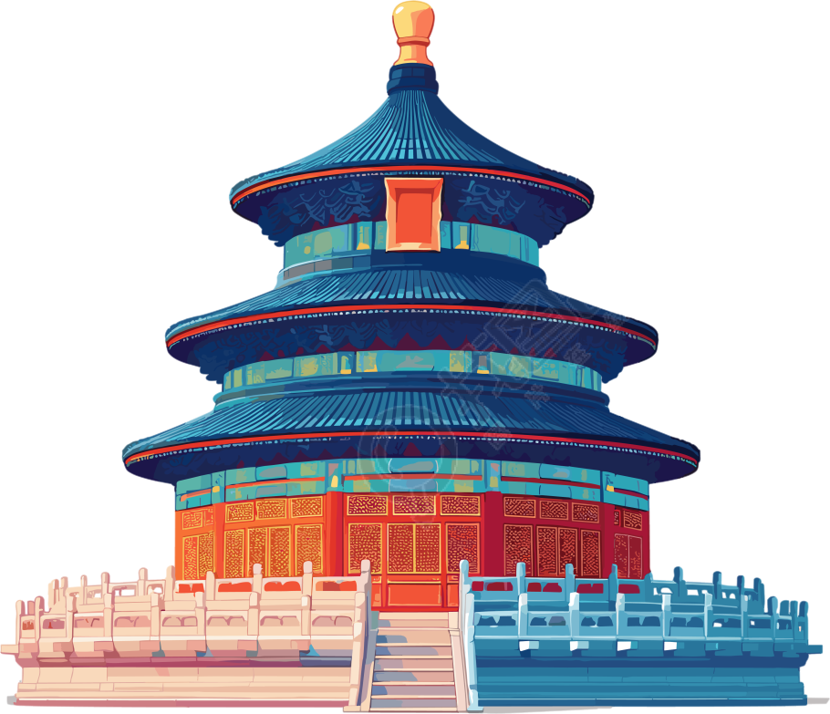 天坛商用图案插画