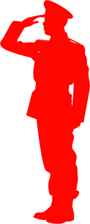 军人剪影简约插画