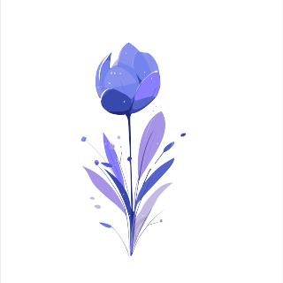 简约花卉干净插图