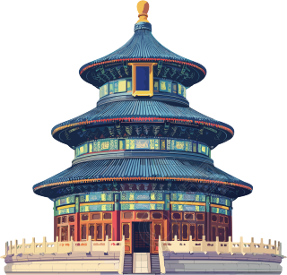 天坛建筑插画设计