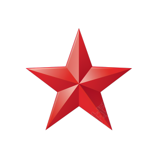 红色五角星插画设计