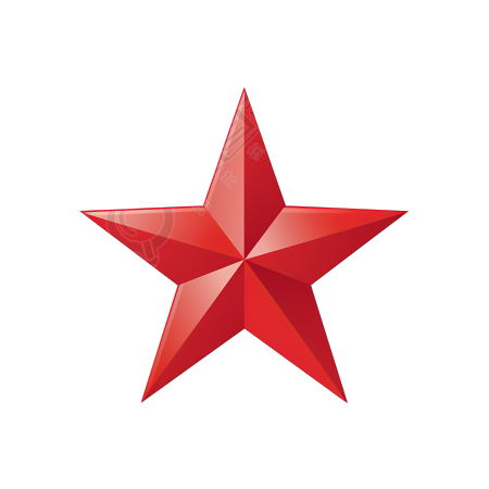 红色五角星插画设计