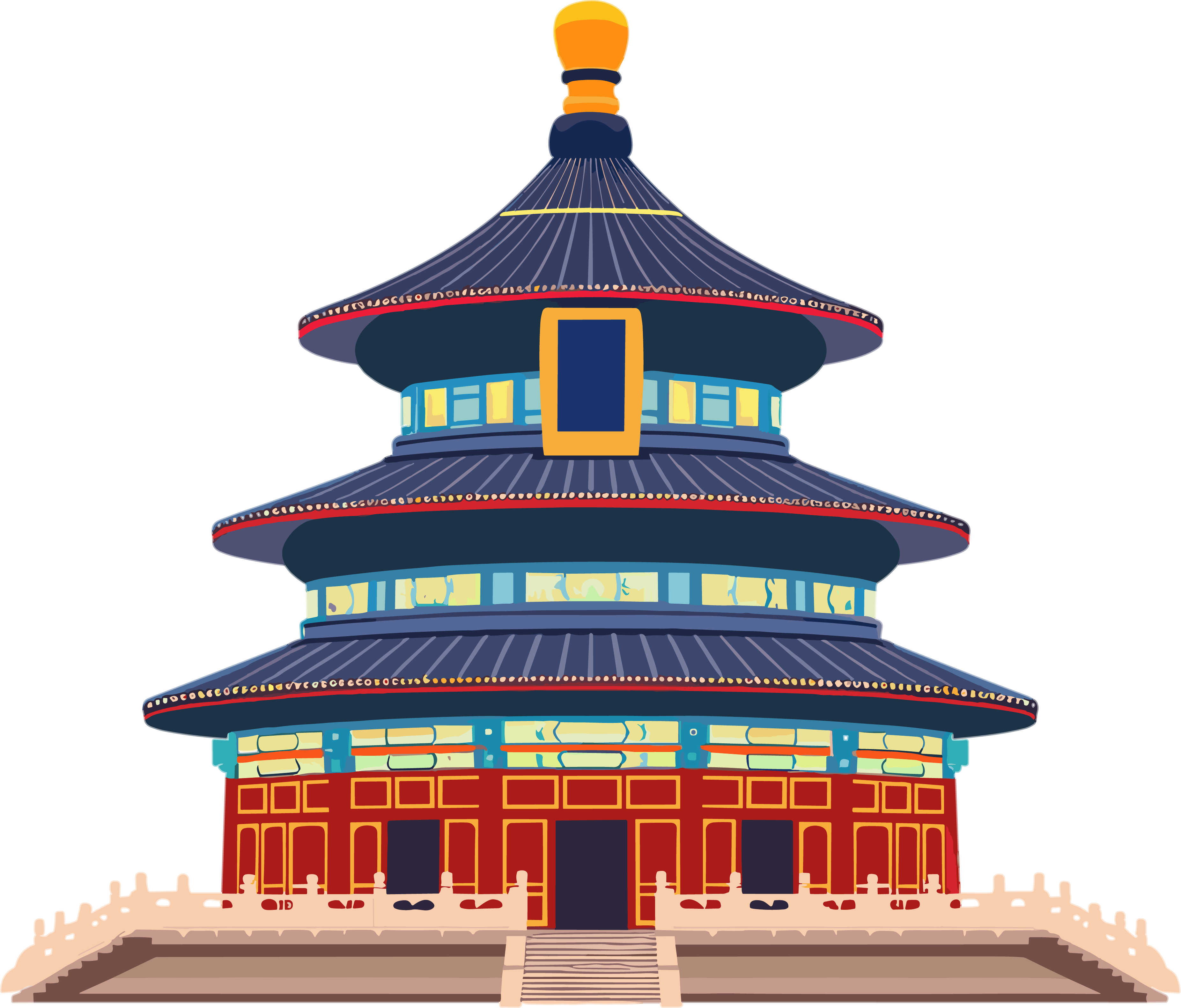 天坛可商用插画