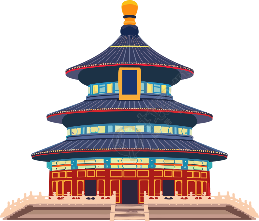 天坛可商用插画