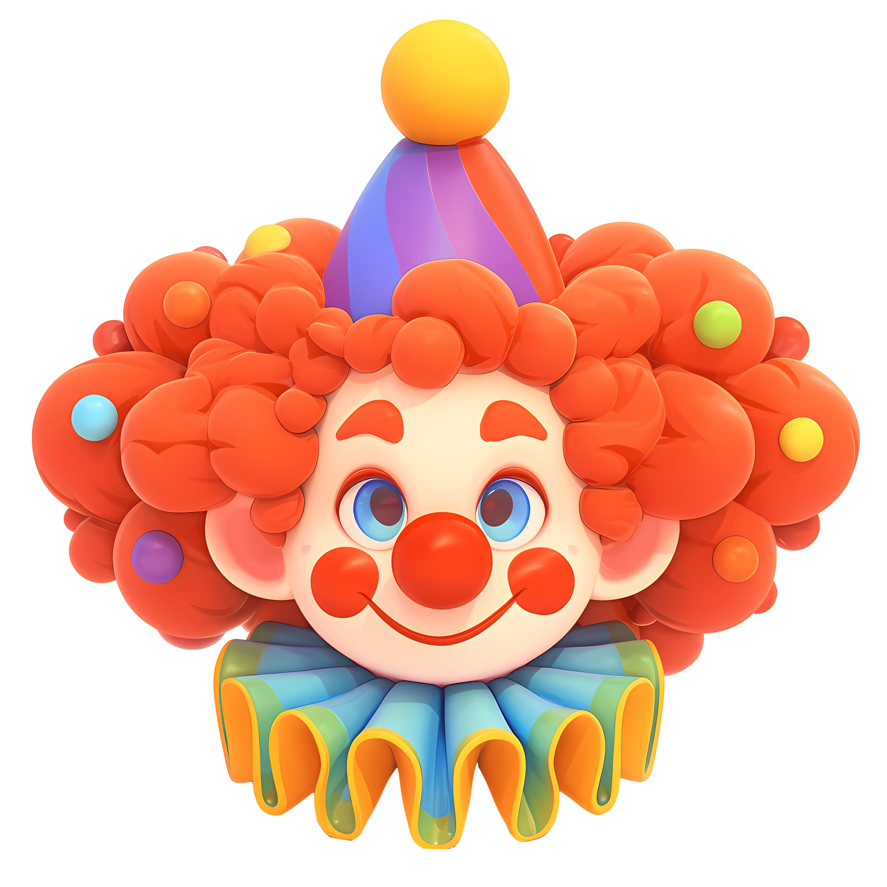 3D小丑游戏卡通插图