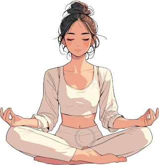 瑜伽女孩放松身心插图