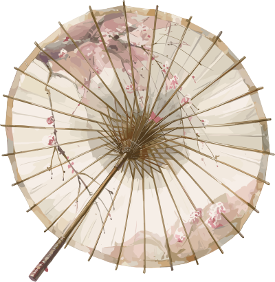 油纸伞透明背景素材