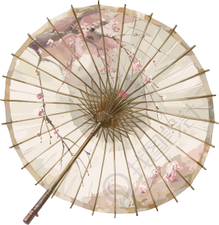 油纸伞透明背景素材