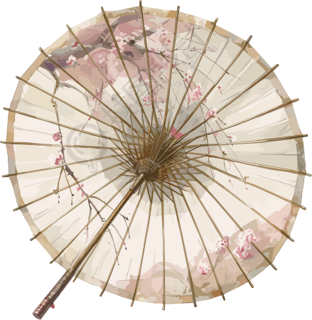 油纸伞透明背景素材