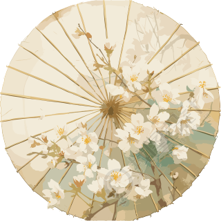 油纸伞可商用插画