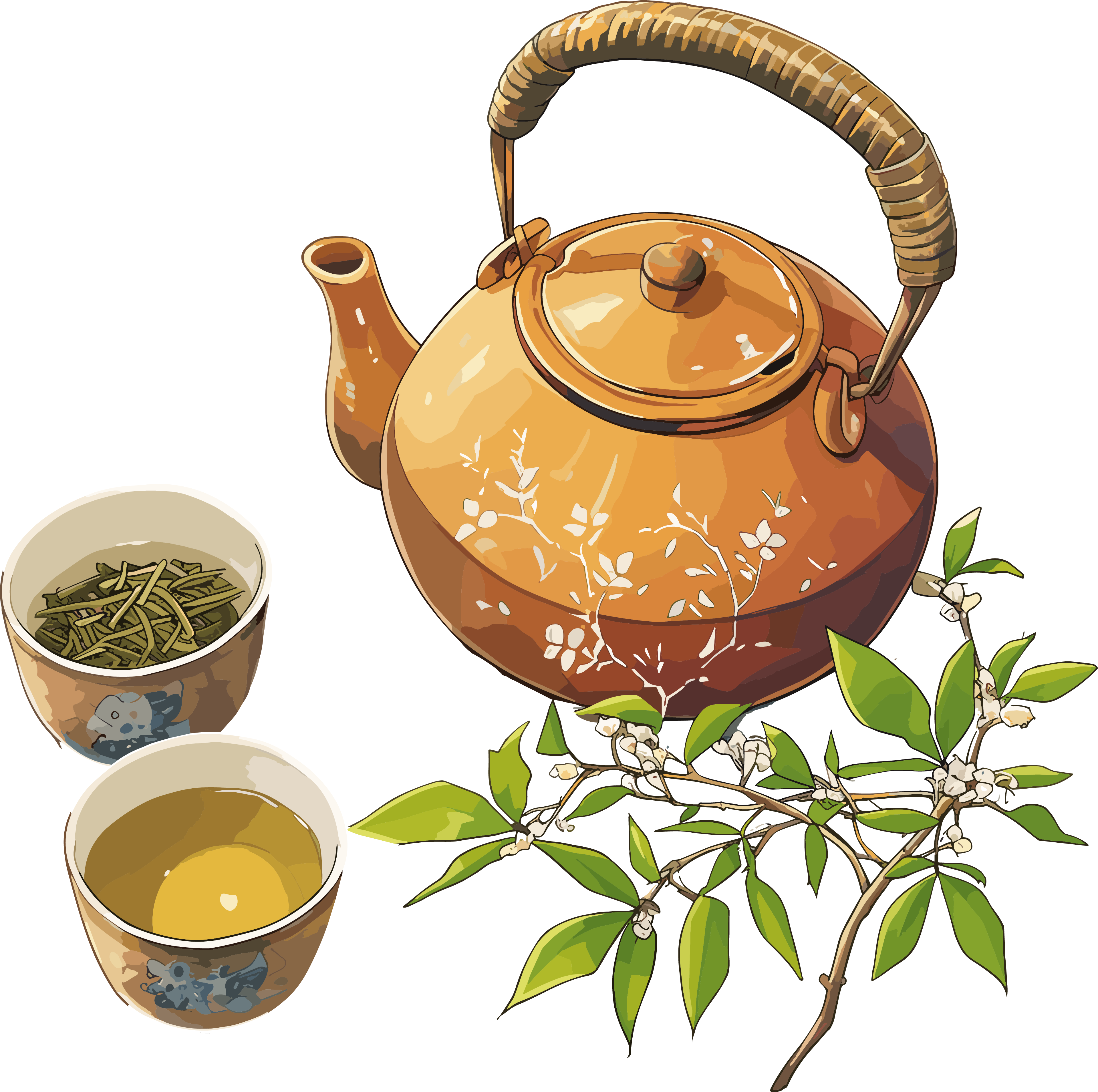 清茶唯美插图
