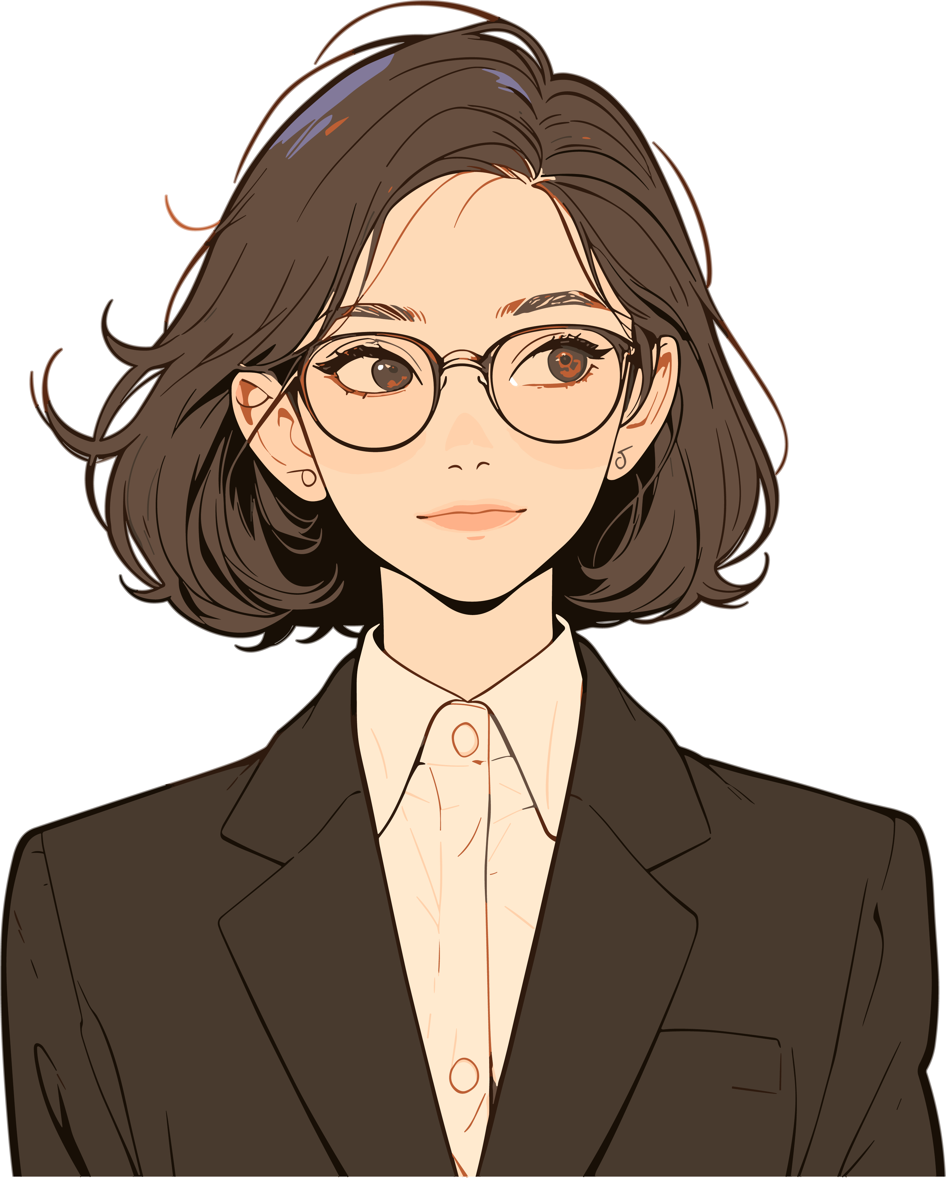 女律师插画素材