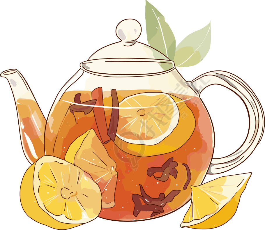 柠檬红茶PNG素材