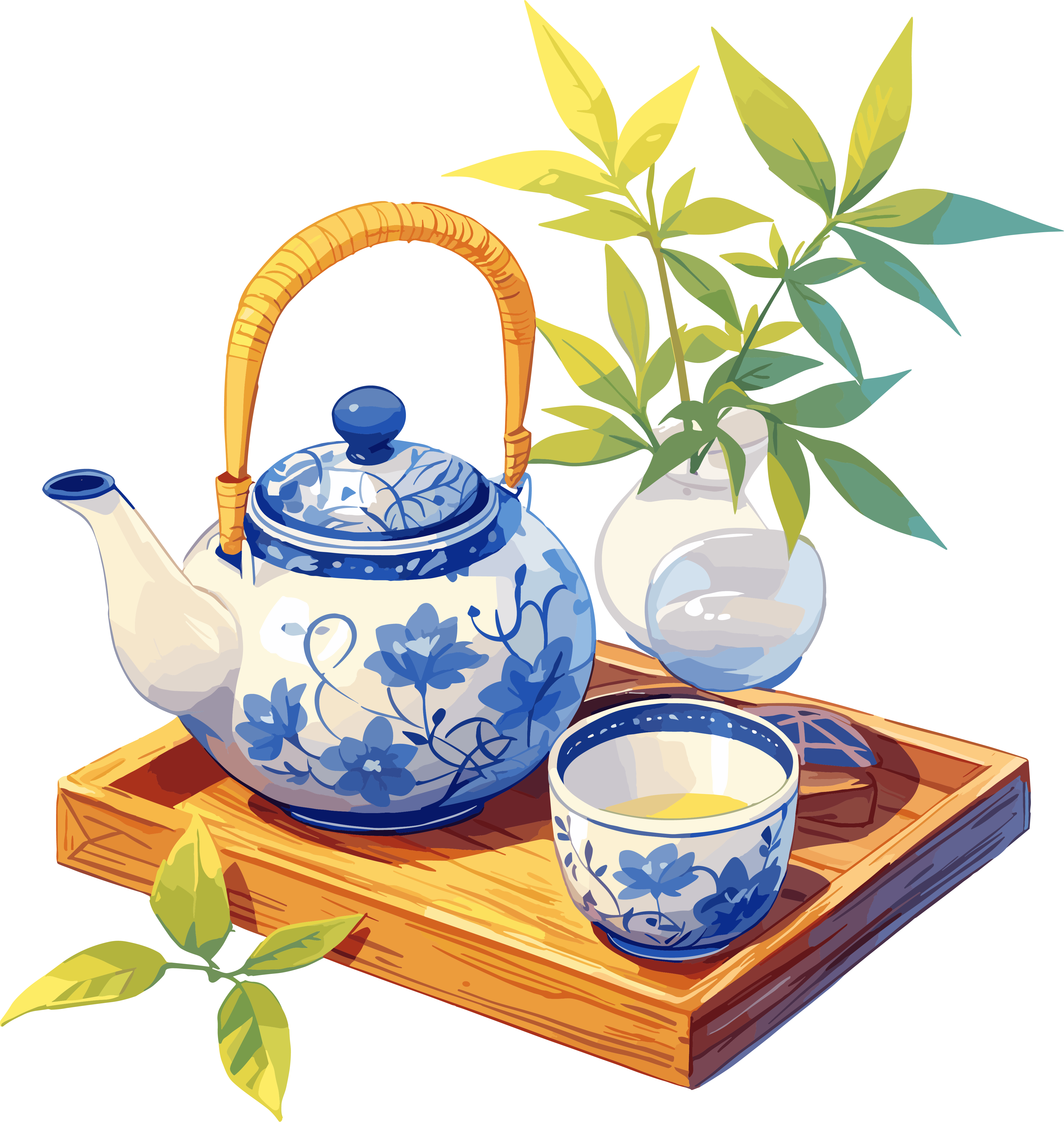 清茶唯美茶具插图