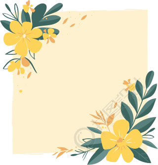 鲜花边框插图