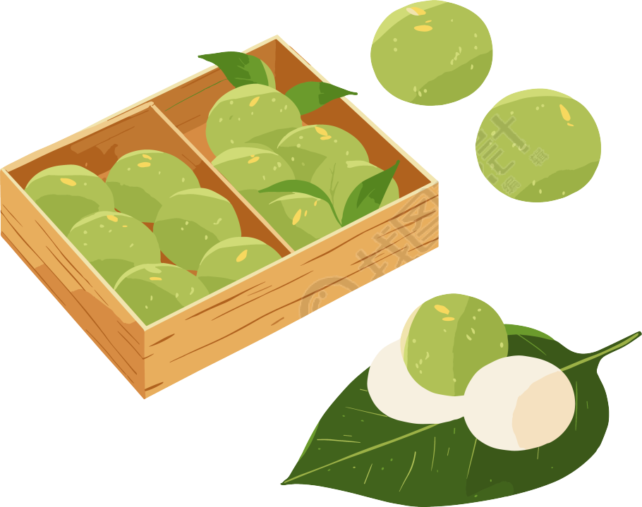 青团小清新插画