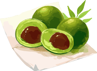 青团红豆馅素材