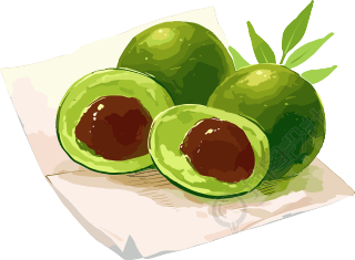 青团红豆馅素材