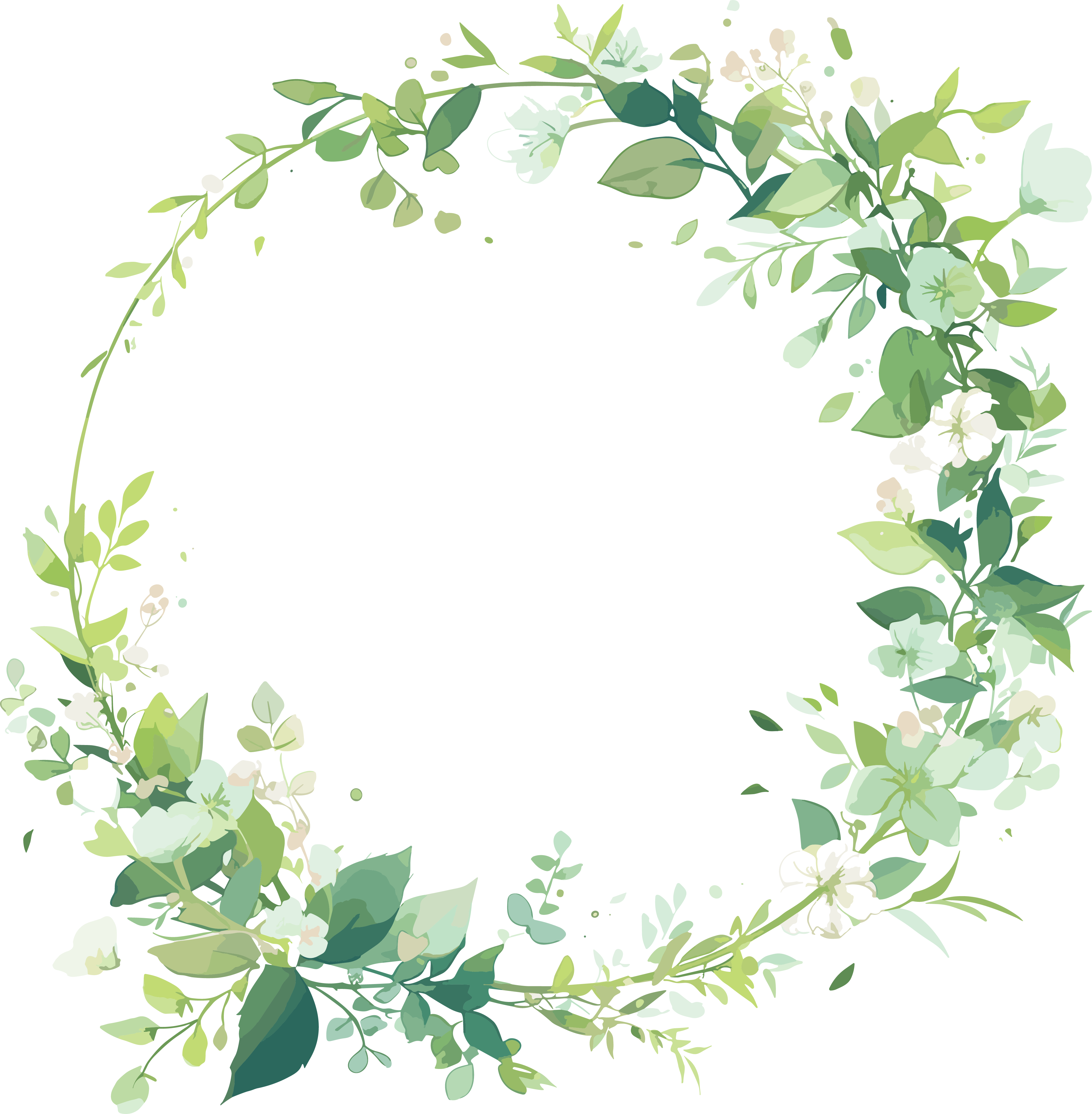 鲜花边框创意插图