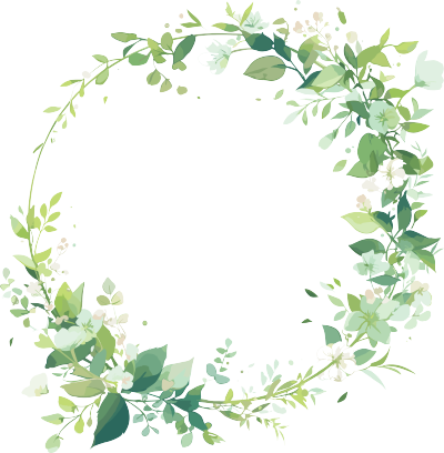 鲜花边框创意插图