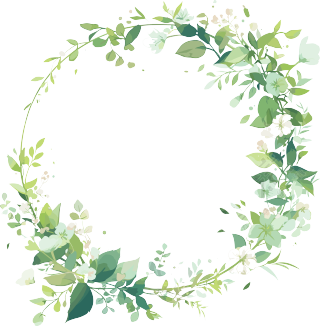 鲜花边框创意插图