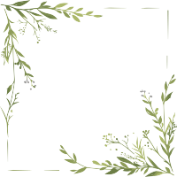 鲜花边框简约插图