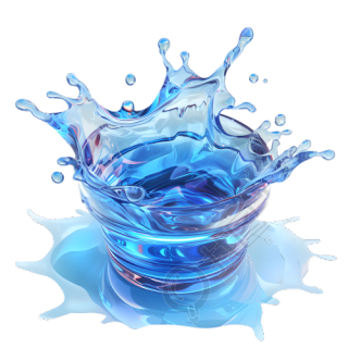 水花3D图形素材