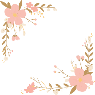 鲜花边框PNG素材
