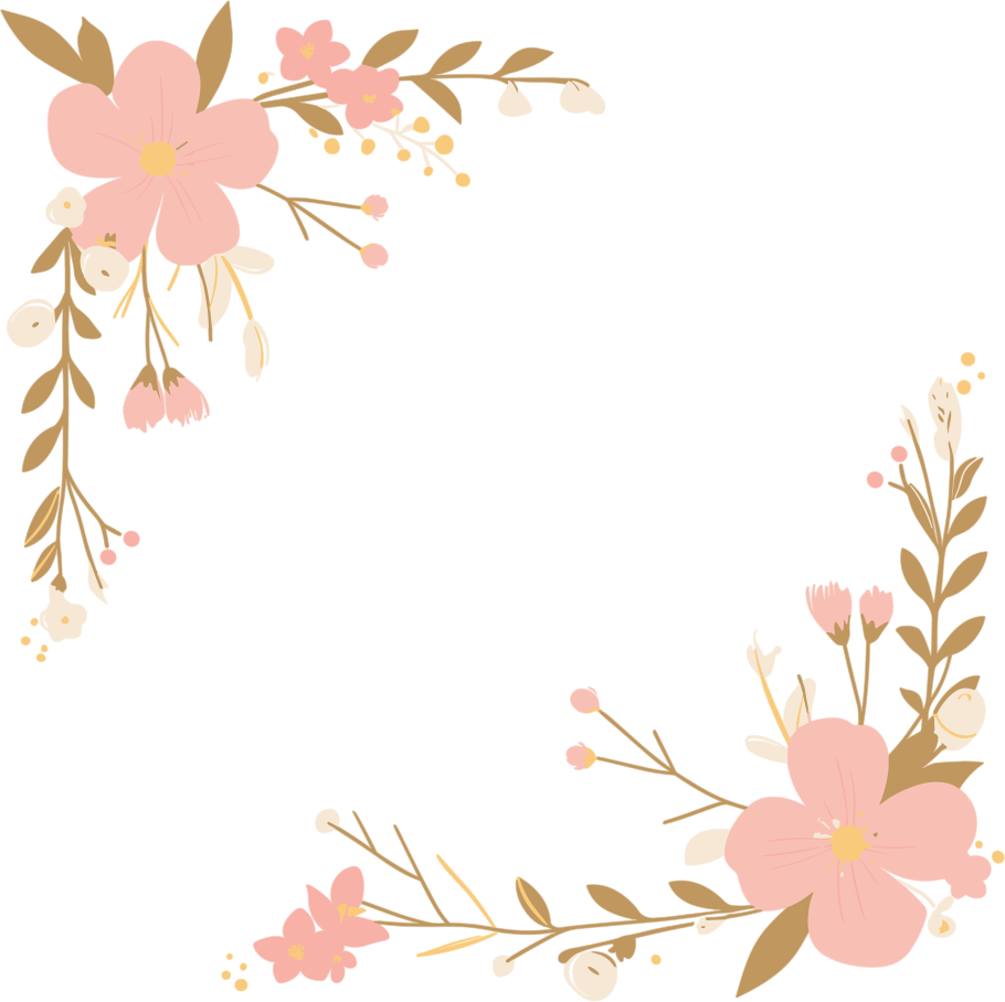 鲜花边框PNG素材