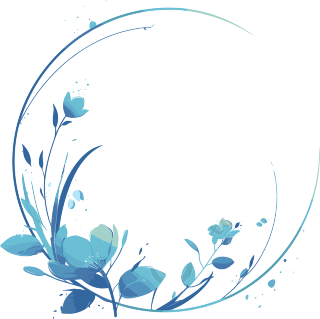 鲜花边框极简风素材