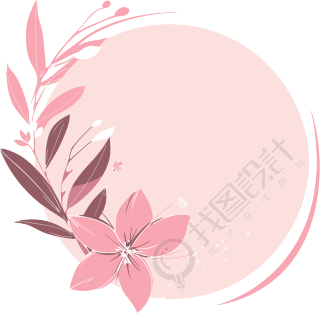 鲜花边框装饰素材