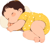睡觉婴儿PNG插画