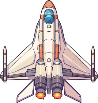 航空飞船创意插画
