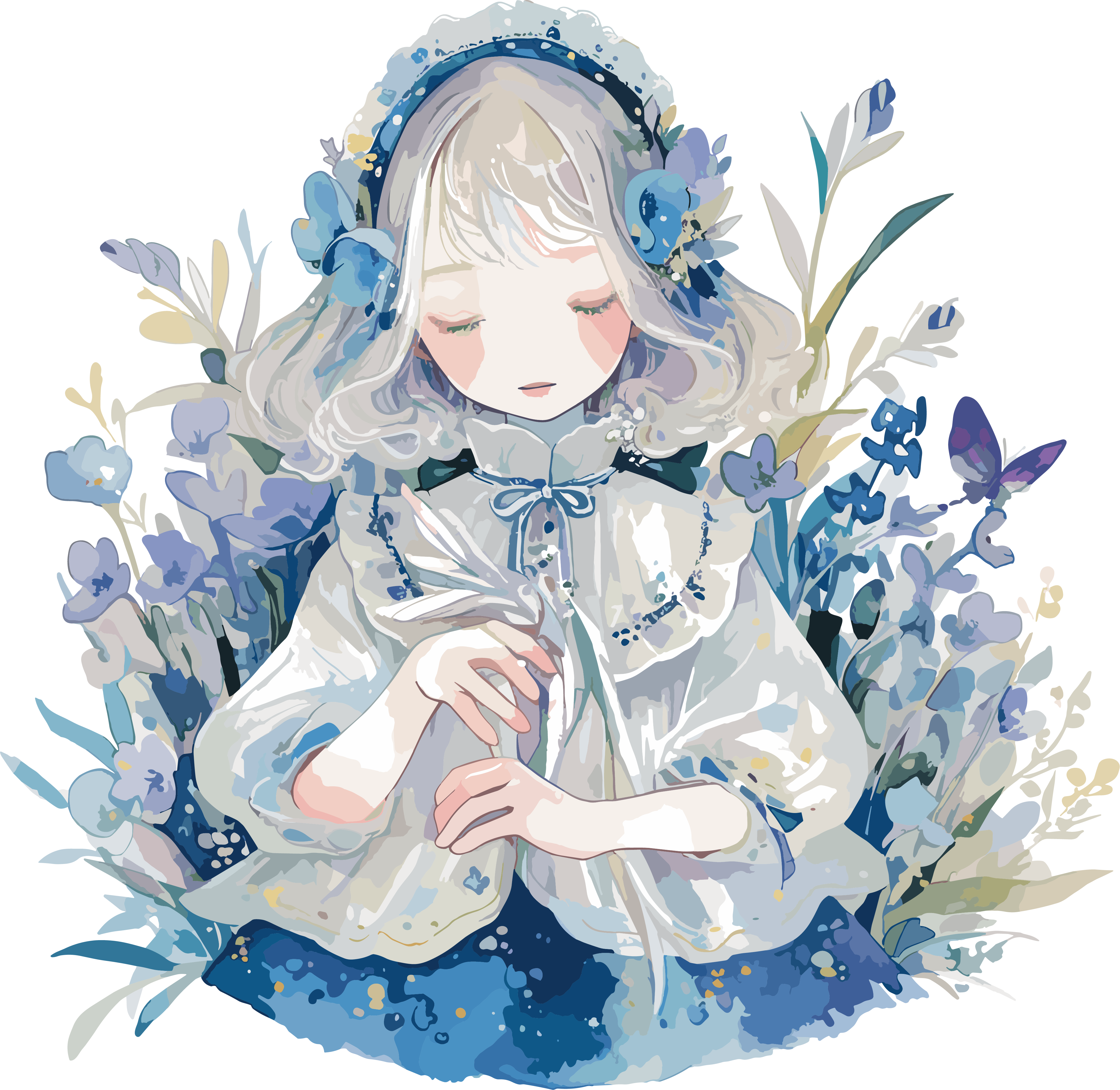 复古女孩手账元素