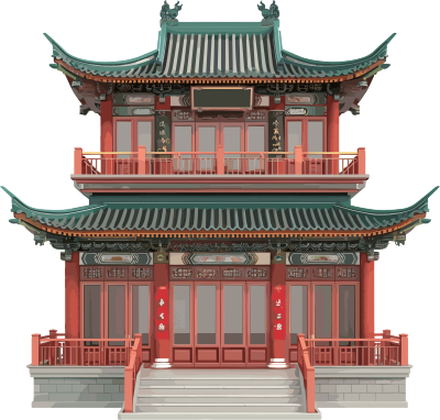 国风建筑商业设计插图