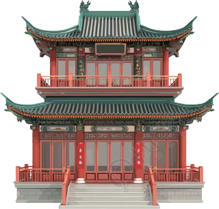 国风建筑商业设计插图