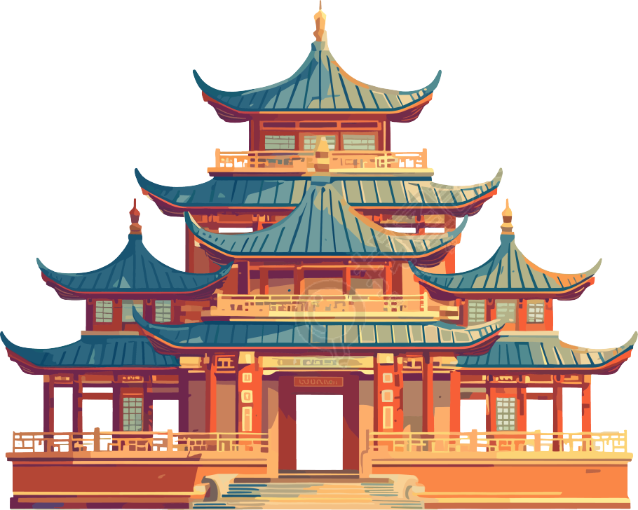 国风建筑可商用素材