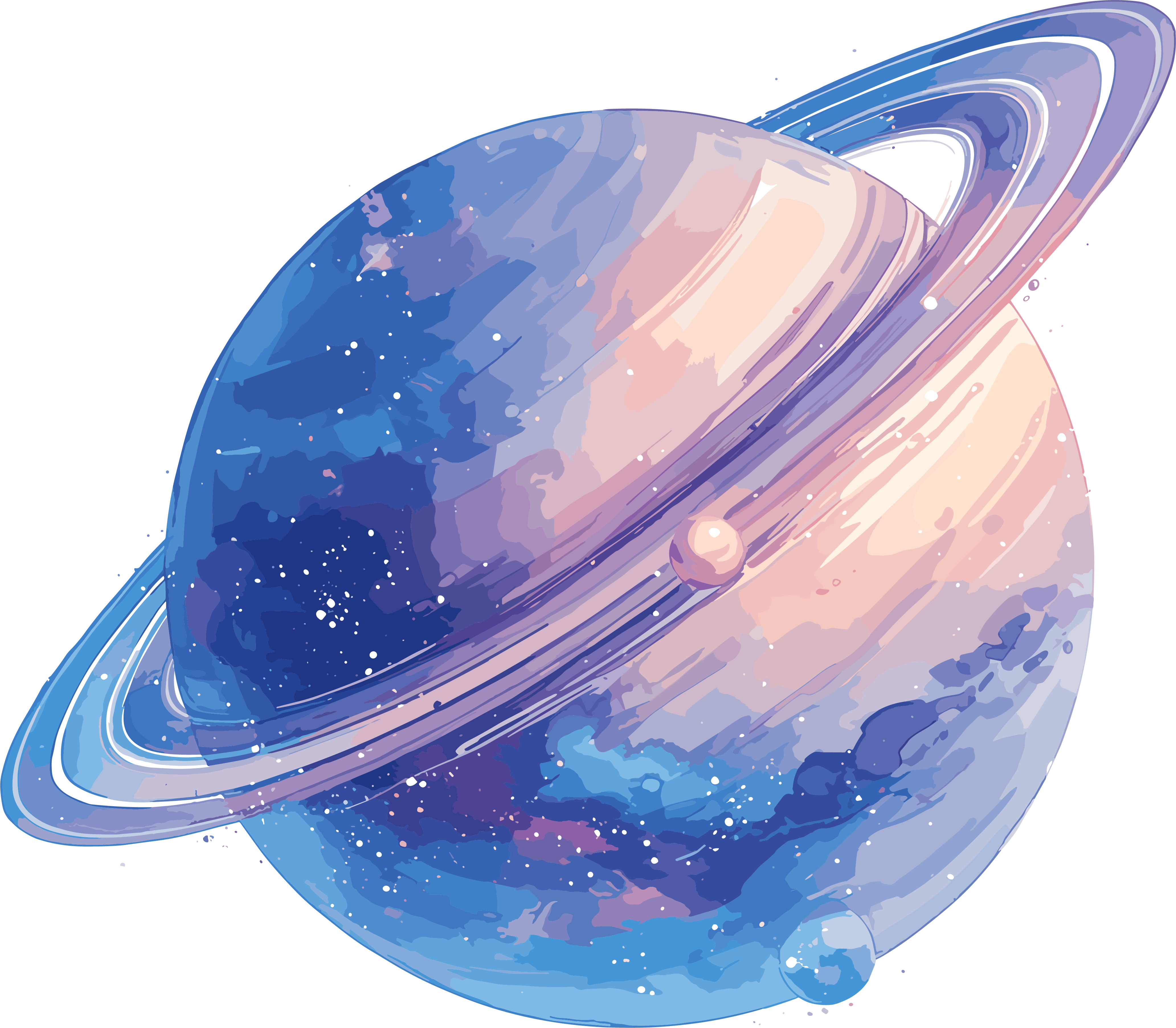 外太空卡通美丽插画