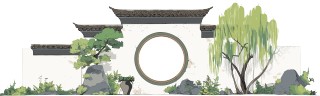 国风建筑插图设计素材