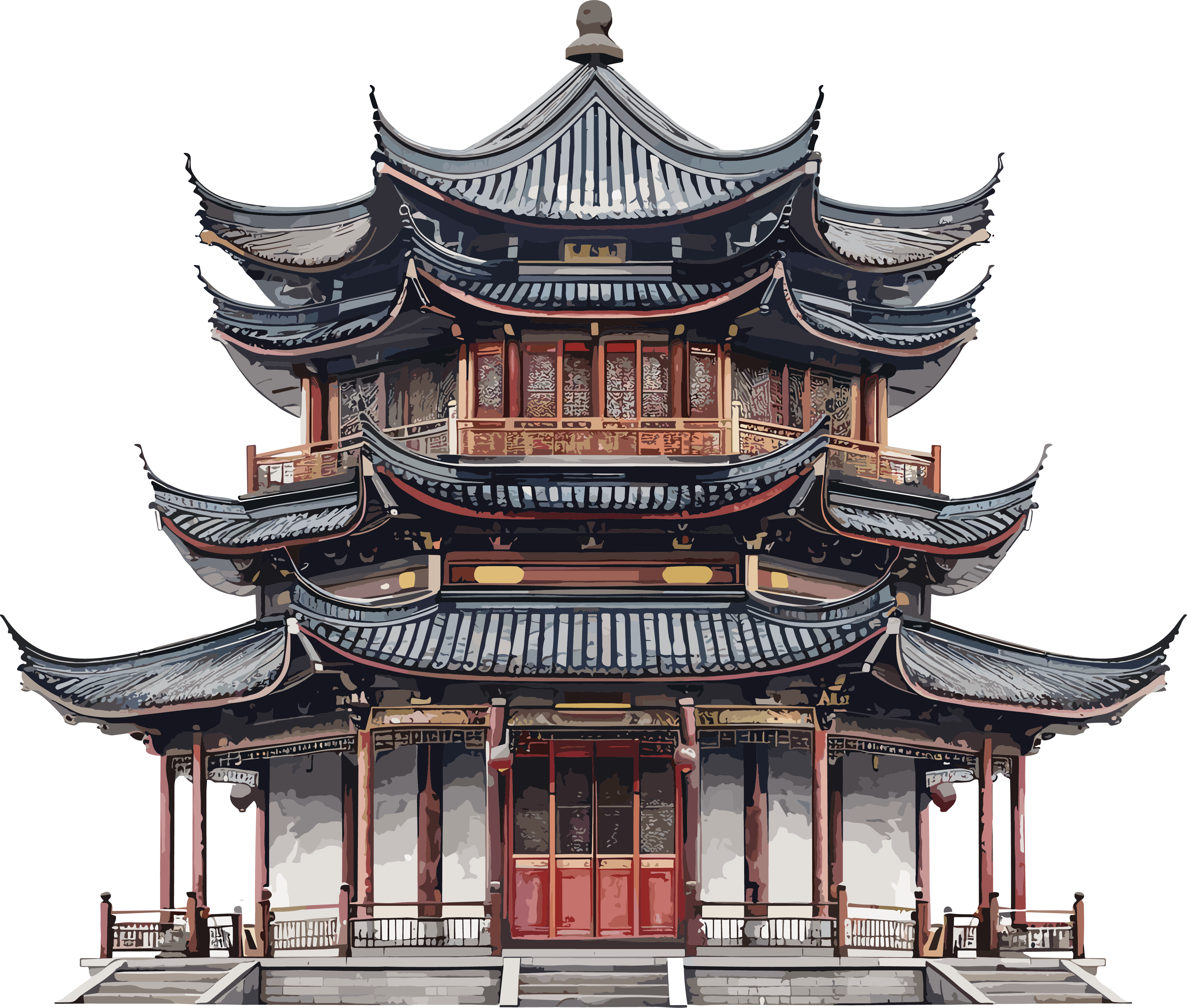 国风建筑素材