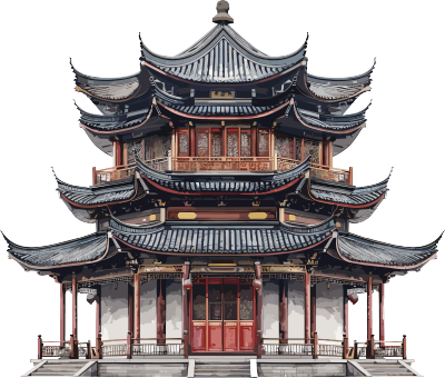 国风建筑素材
