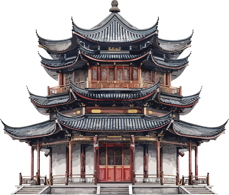 国风建筑素材