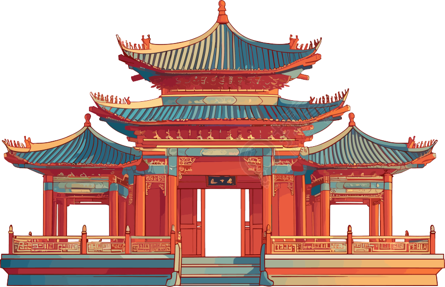 国风建筑美丽素材