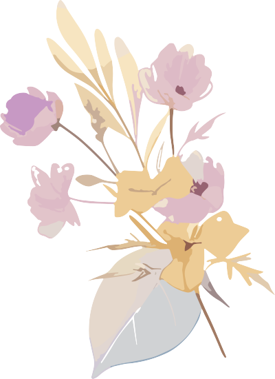 花卉抽象贴纸手账素材