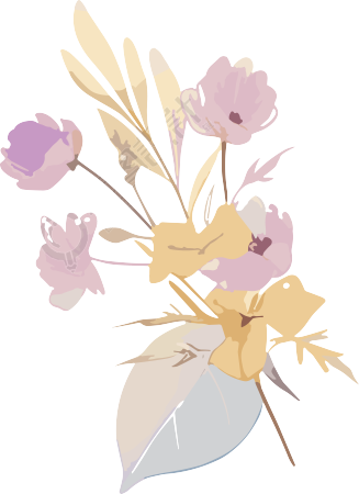 花卉抽象贴纸手账素材